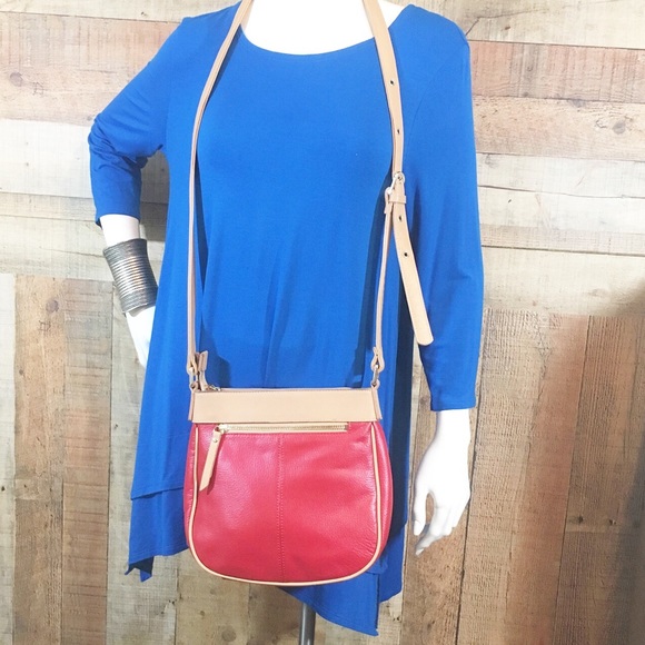 Sharif 1827 Red Leather Crossbody - Picture 3 of 7